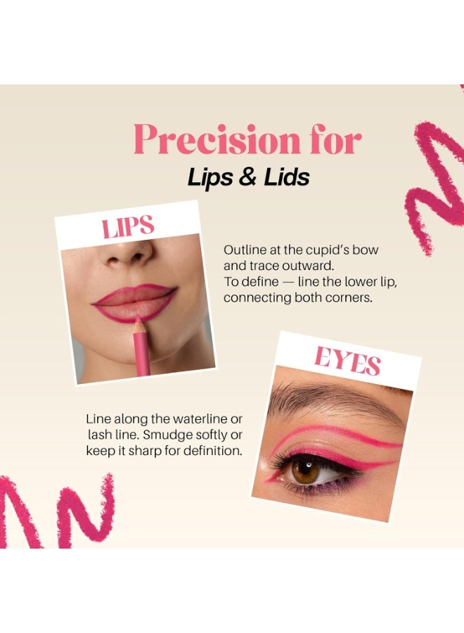Colors Queen Vivid Matte Eye & Lip Liner Pencil Set | Long Lasting, Waterproof & Smudge Proof Lip Liner | Bold & Creamy Set of 12 (1.5g x12) | Multi Color C - Image 4